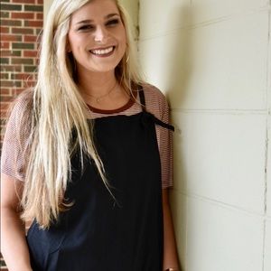 Burgundy striped tee